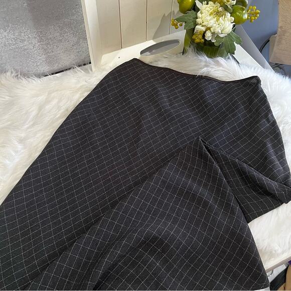 NEW Willi Smith Vintage 90s Windowpane Plaid Two Tone Longline Maxi Skirt 8 NWOT - Picture 10 of 16
